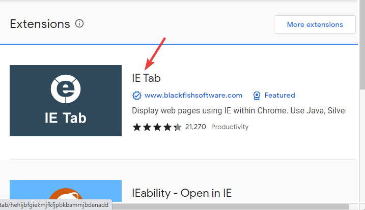 application IE Tab