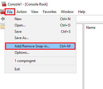 adicionar remover snap in
