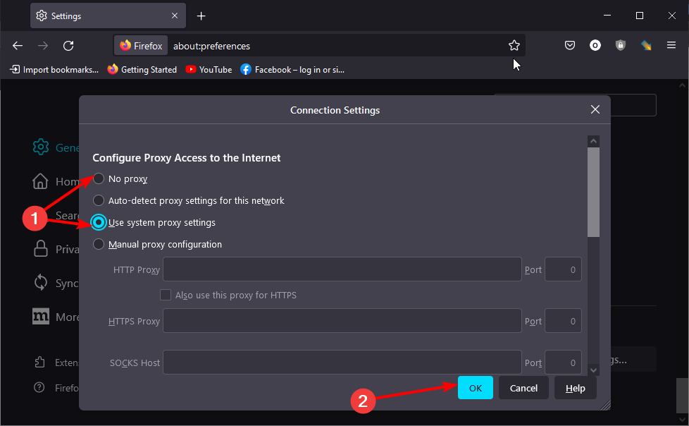 no proxy