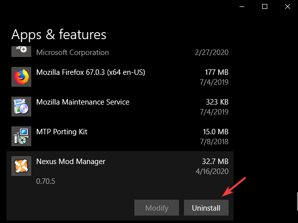 Disinstalla Nexus Mod Manager - il nexus mod manager non è impostato per funzionare con skyrim