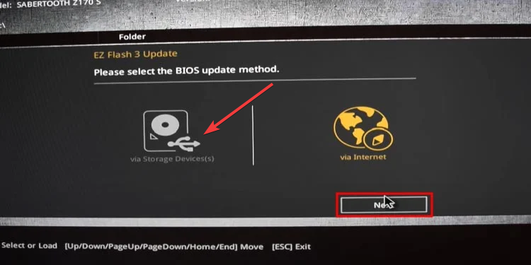 via storage