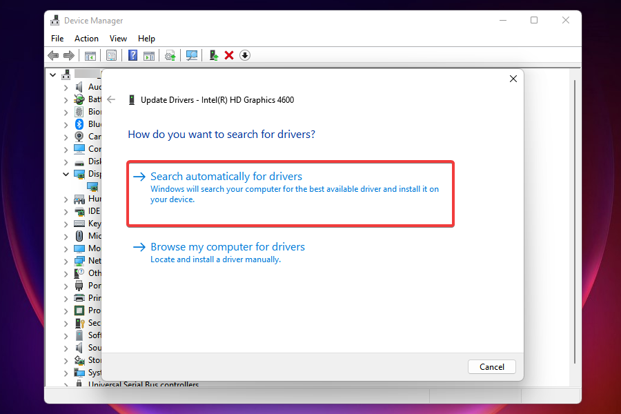 Rechercher automatiquement des pilotes