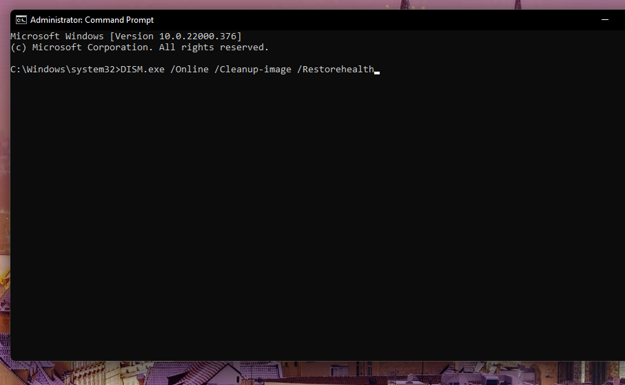 Deployment image scan command windows 11 keeps freezing