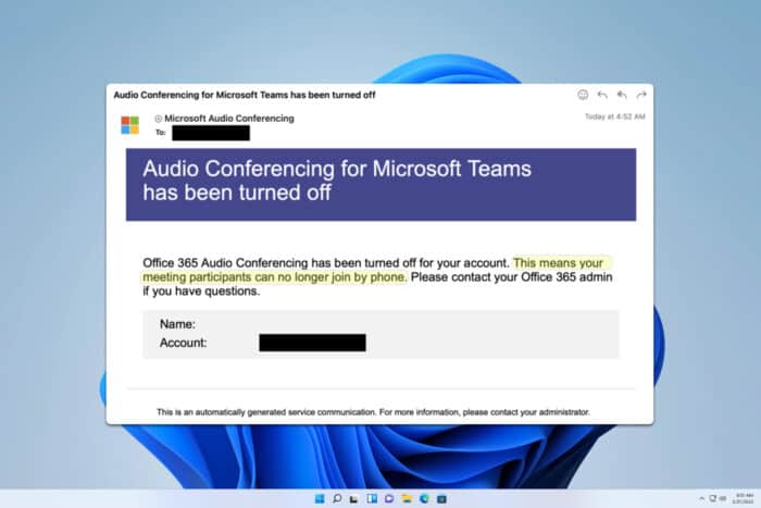ミicrosoft Teamsの音声会議がオフになりました