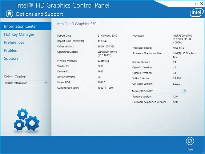 latest Intel graphics driver