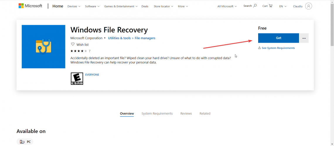 Descargar Windows File Recovery