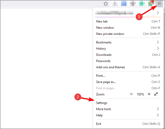 configuración firefox