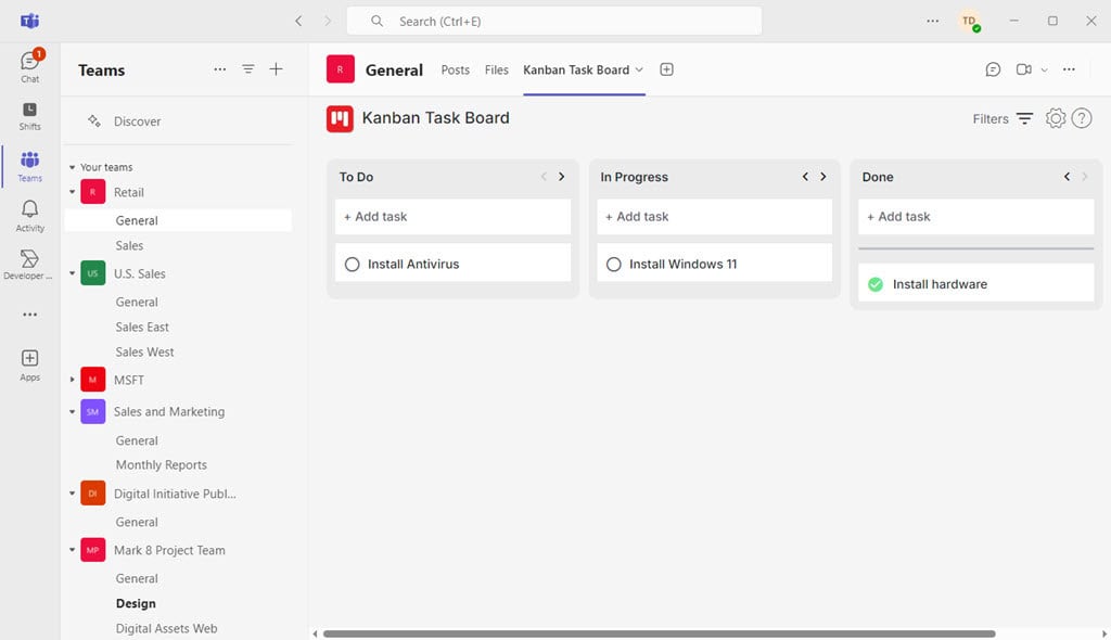 Kanban Task Board UI