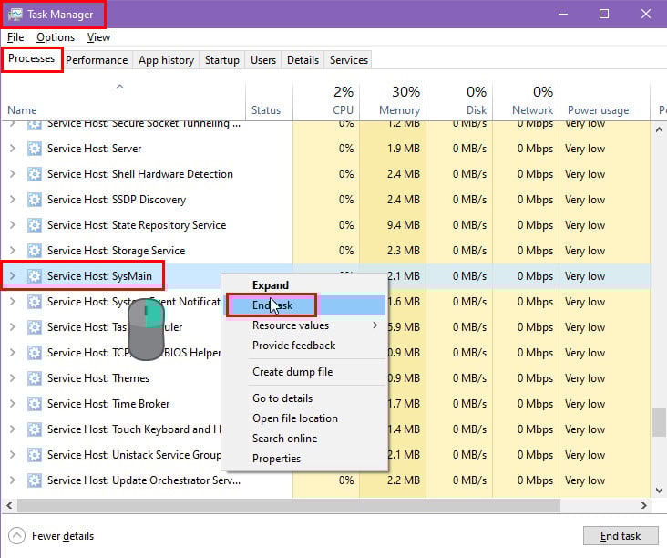 Task-Manager SysMain
