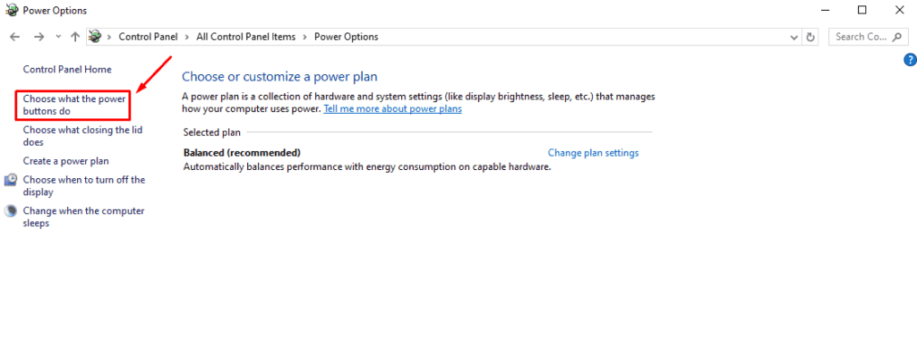 Festlegen, was die Power-Tasten tun.