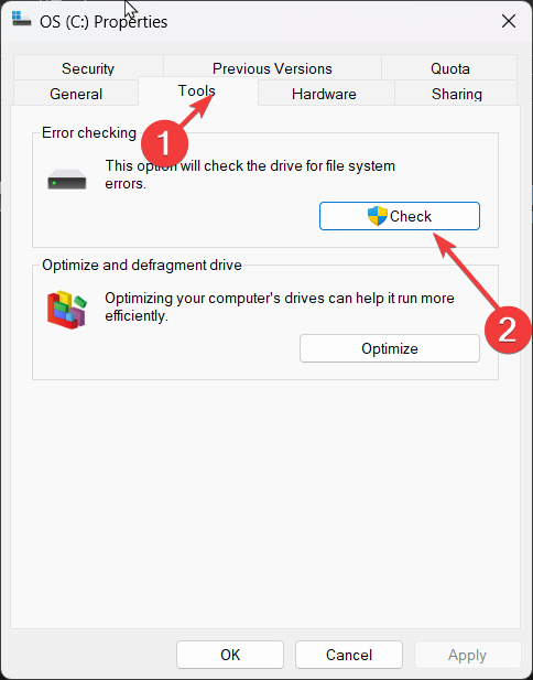 Tools - Error Checking - C properties - cmd_CHKDSK - hdd failure symptoms
