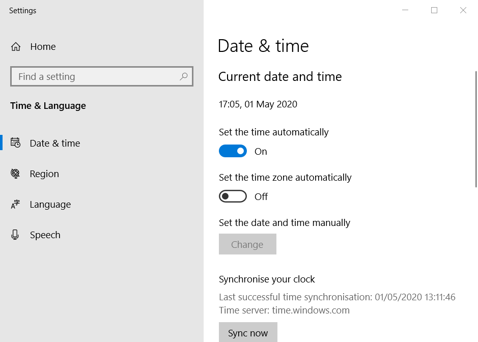 The Date & time tab hulu error code 301, 95