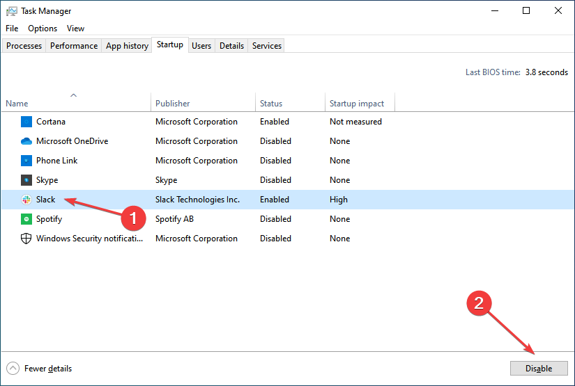 Windows 10 앱이 즉시 열리고 닫히는 문제를 해결하기 위해 시작 앱 비활성화