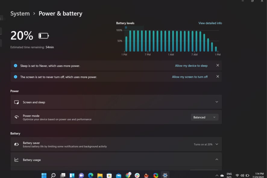 uso da bateria do windows 11