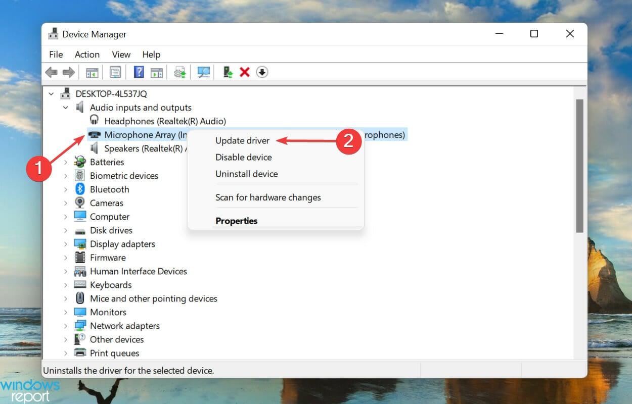 ドライバーを更新してwindows 11の音声入力が動作しない問題を修正