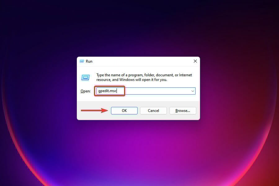 run group policy editor