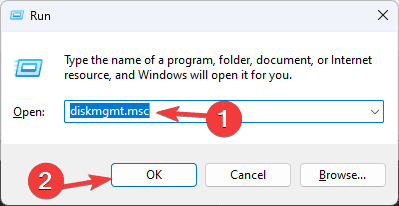 DISKMGMT AUSFÜHREN-BEFEHL mit Zeichen ERROR_CORRUPT_LOG_CORRUPTED