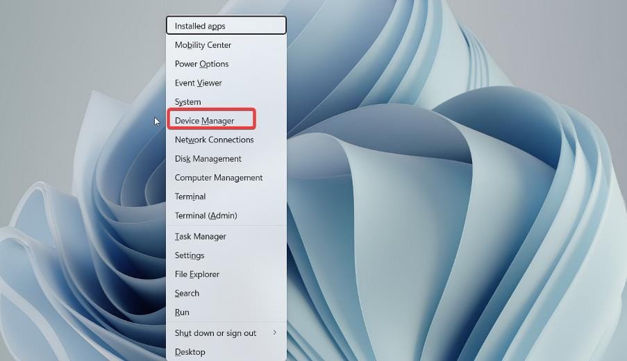 open device manager