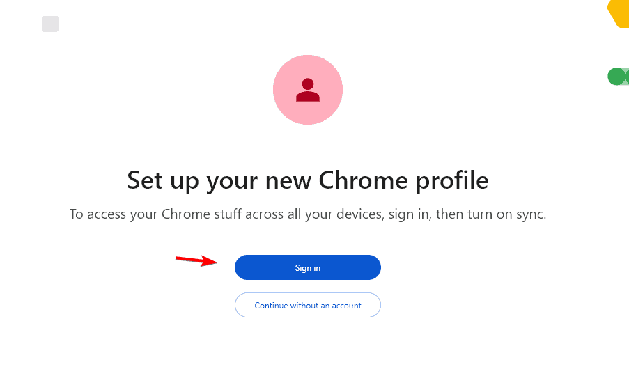 connexion profil chrome