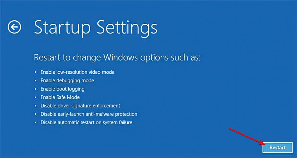 restart-startup-screen mouse loading icon won't go away