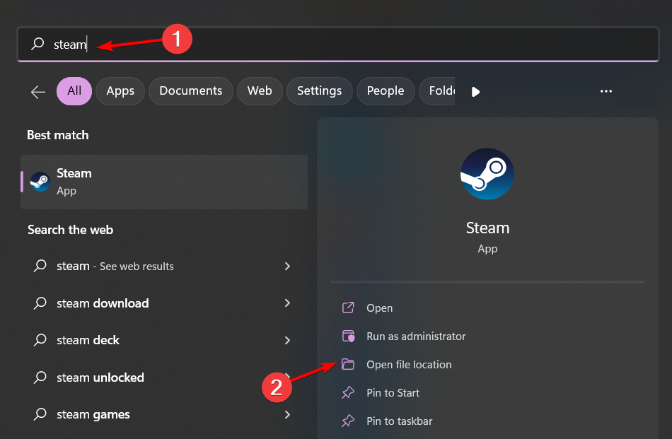open-steam steam game launches then closes
