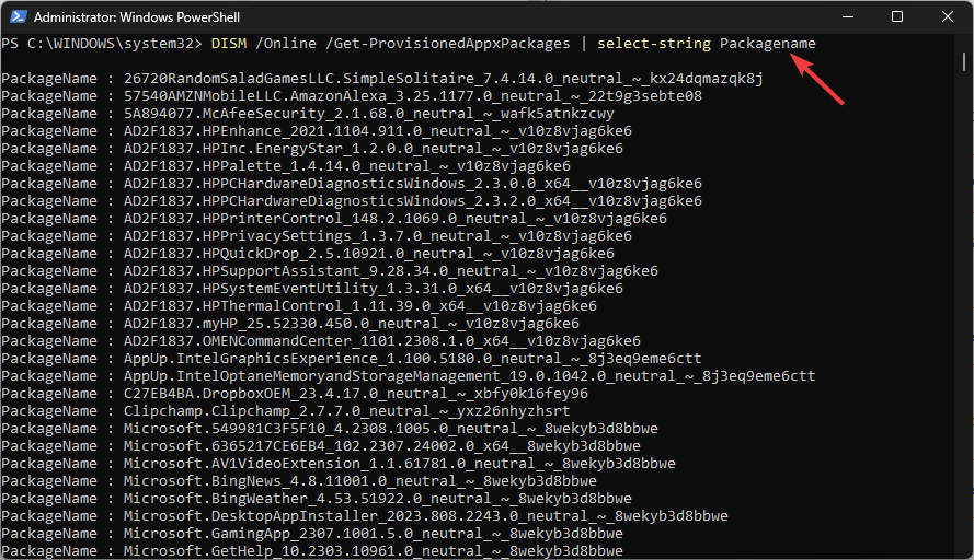 powershell_usar o comando DISM para desinstalar aplicativos