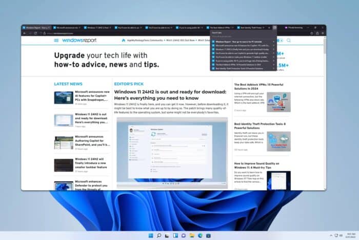 firefox alle tabs auflisten