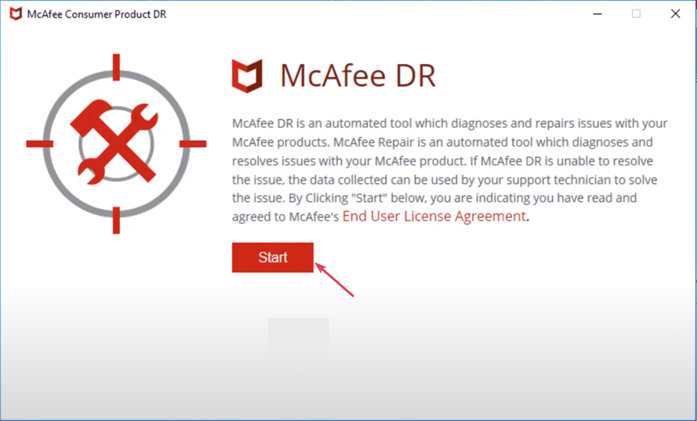 McAfee DR - vsmain.exe