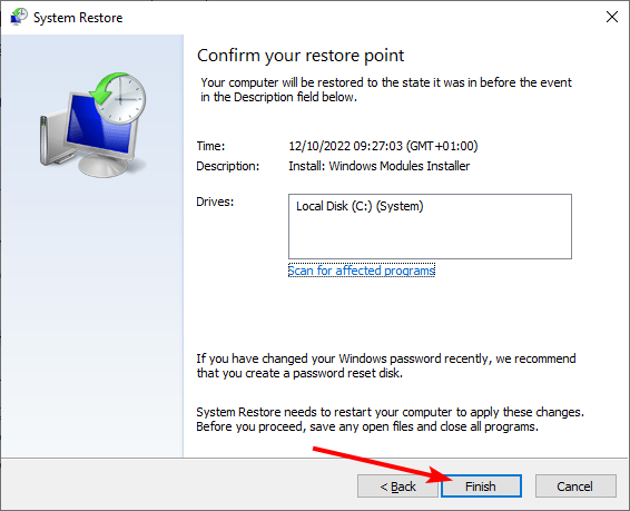 finish windows 10 0x87e10bc6