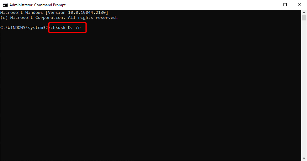 chkdsk r