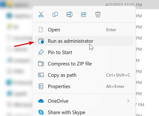 run as administrator w11