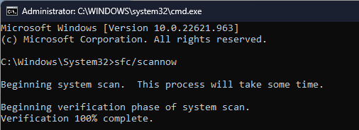 SFCSCANNOW CMD bindflt.sys