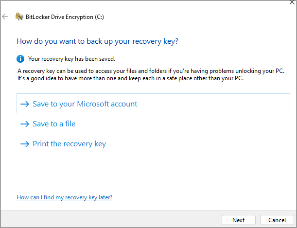 clave de recuperación de bitlocker de seguridad de windows 11