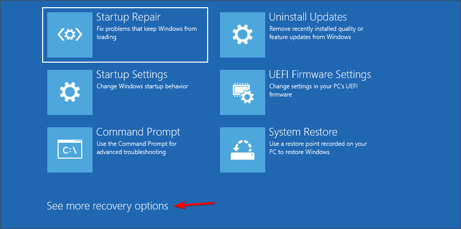 windows 11 ver mais opções de recuperação