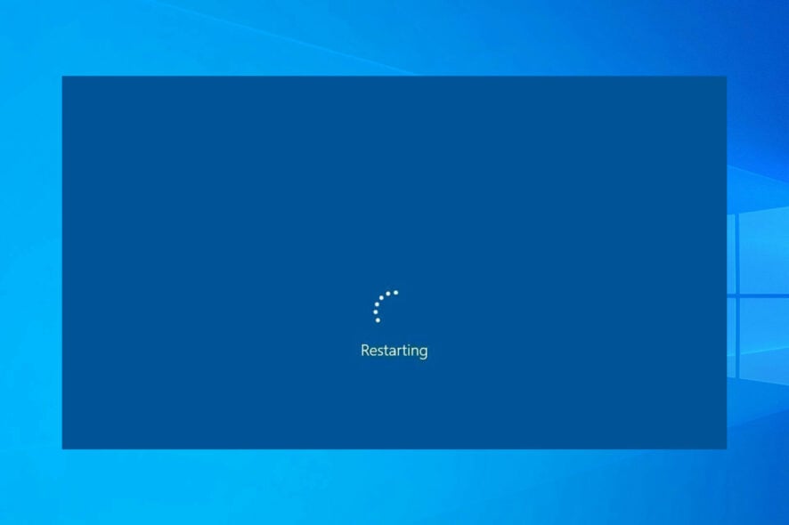Windows 10 11이 재시작되지 않음