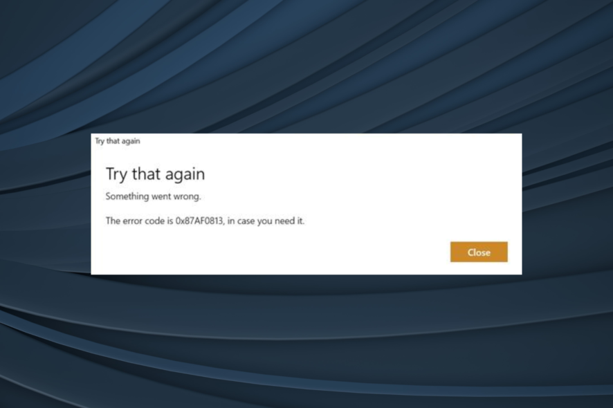 corrigir Código: 0x87AF0813 no Microsoft Store