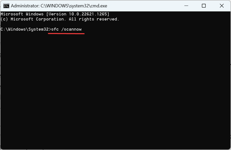 сканирование sfc для исправления низкого объема виртуальной памяти в windows 10