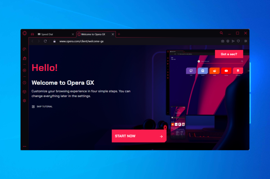 opgx-w10 Opera GX nicht geöffnet