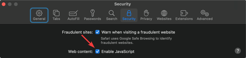 activer javascript safari bureau