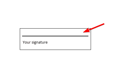 signature zone de texte