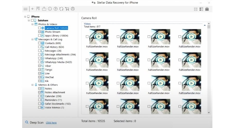 Scansione di recupero dati iPhone completata