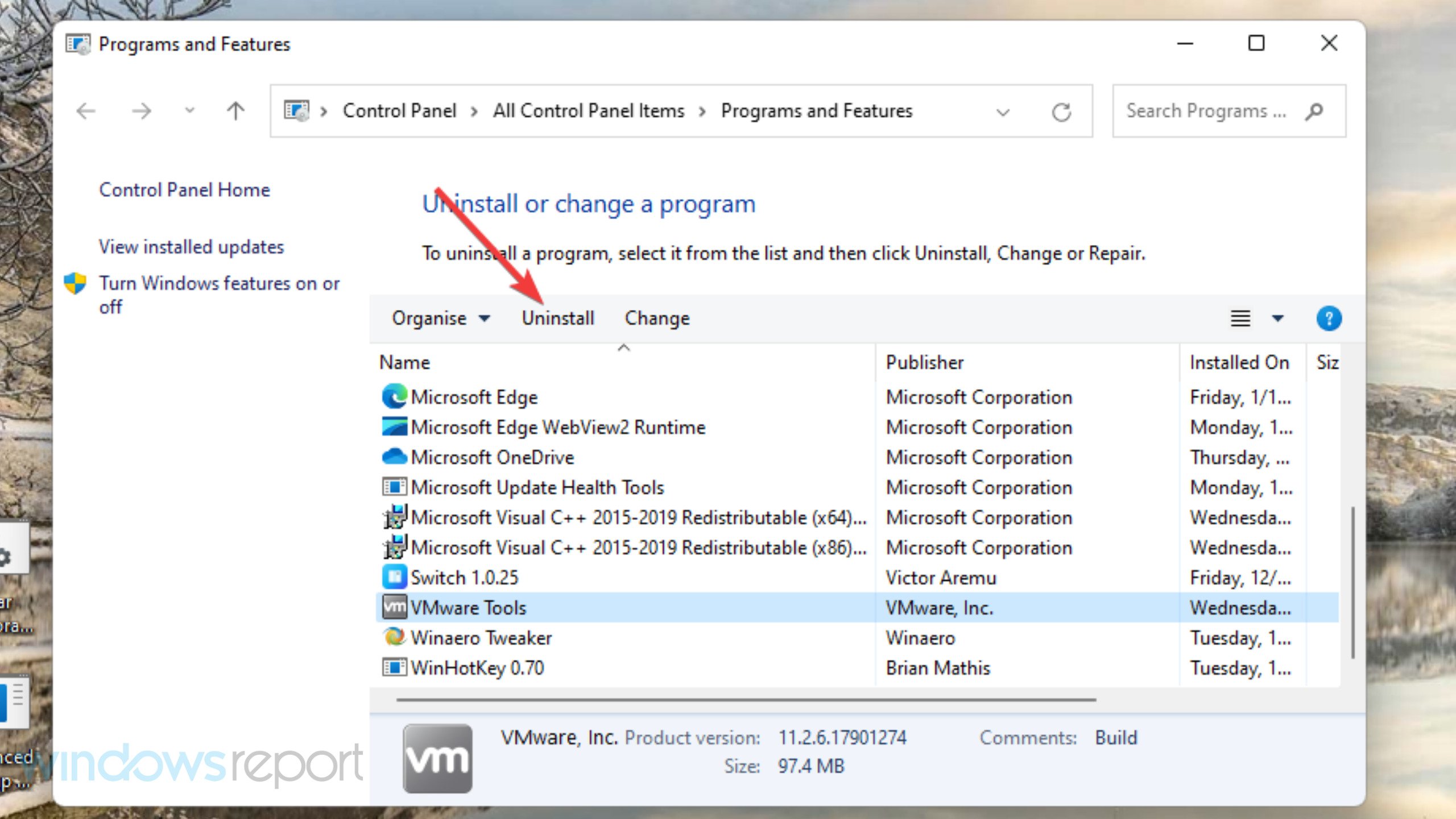 Опция Удалить Windows Отчет об ошибке событие ID 1001