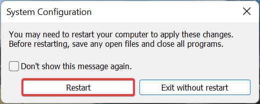 restart