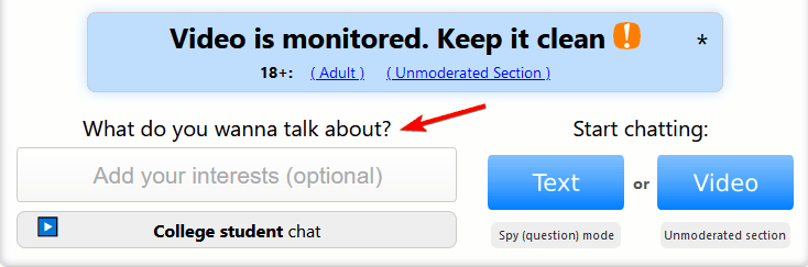 omegle interests omegle not working on chrome