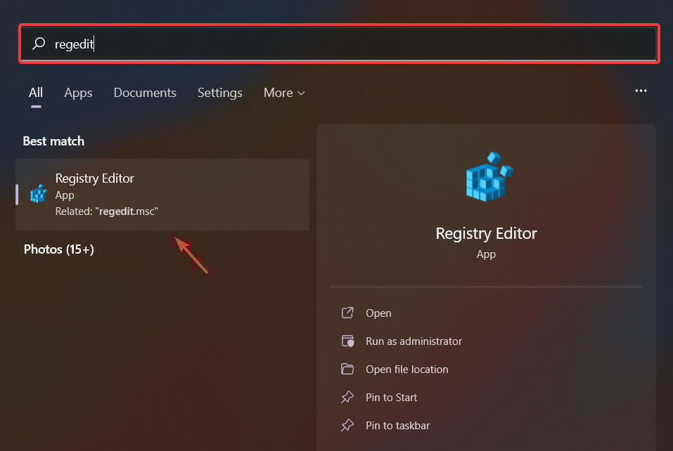 abrir regedit