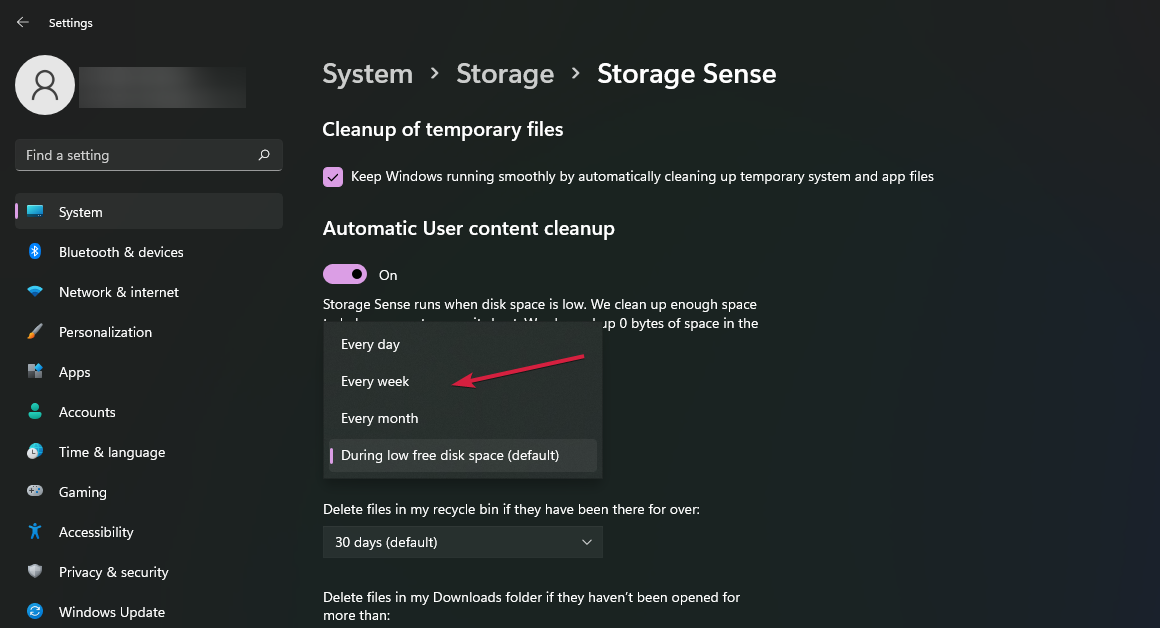 Windows 11のセンスメニュー