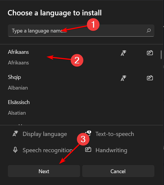 sprache-wählen kann die Anzeigesprache nicht ändern