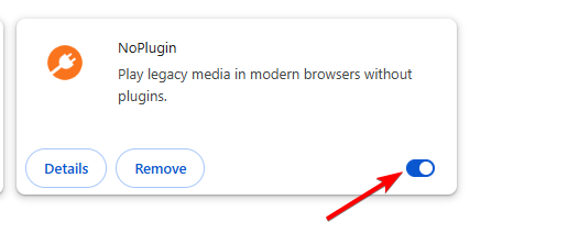 noplugin extension disable chrome