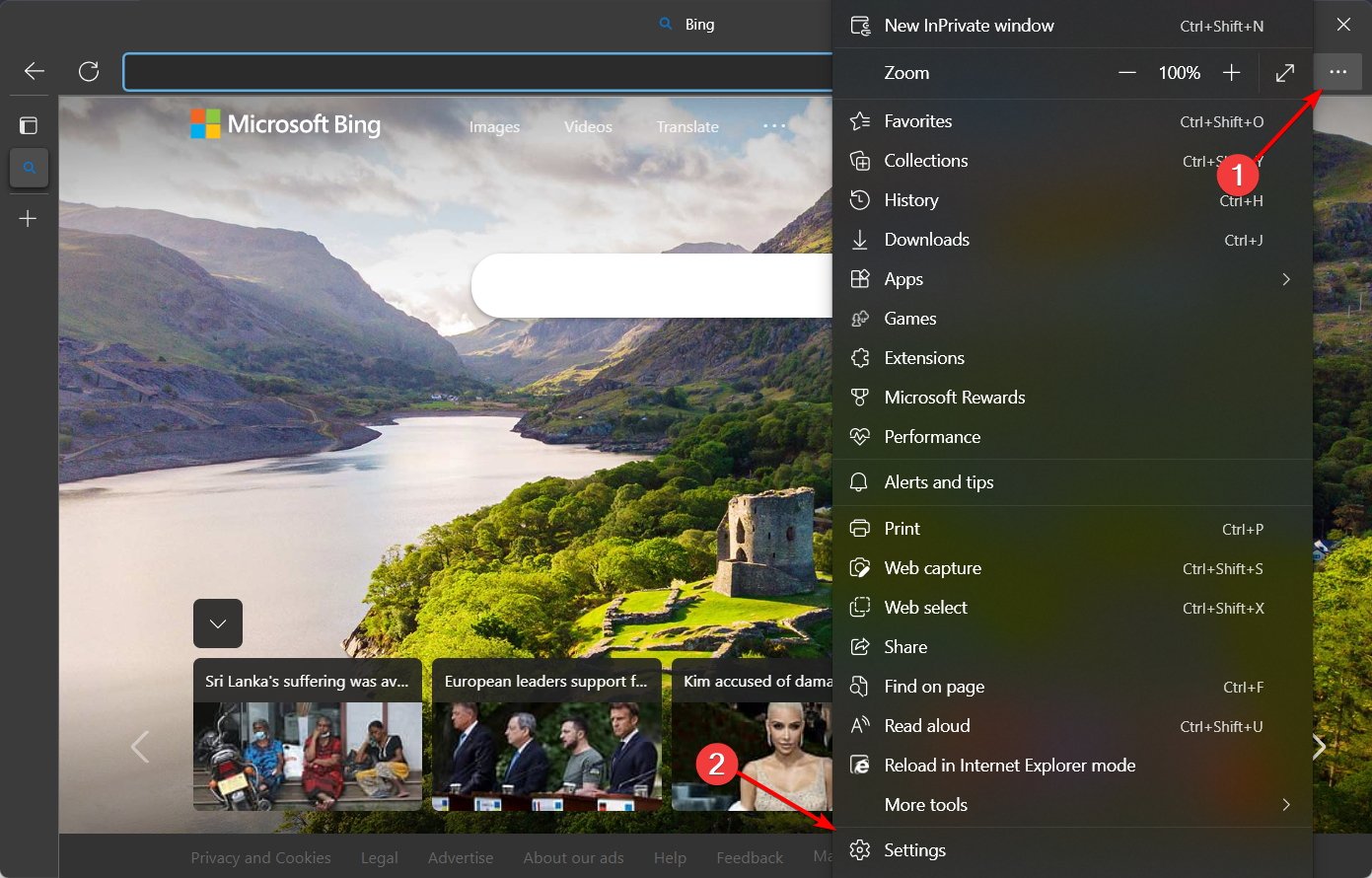 settings-edge-option ce navigateur ne prend pas en charge les composants activex