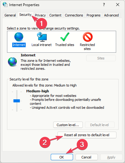 모든 영역 재설정 - err_proxy_connection_failed